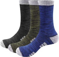 Socken Herren 43-46 39-42, 3 Paar Crew Sportsocken Gepolsterte Baumwolle Atmungs
