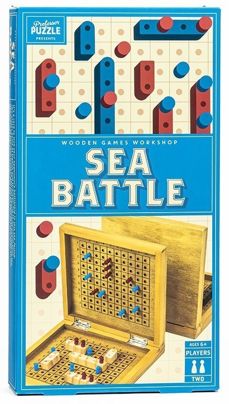 Jeu de société de bataille navale classique en bois pour deux joueurs