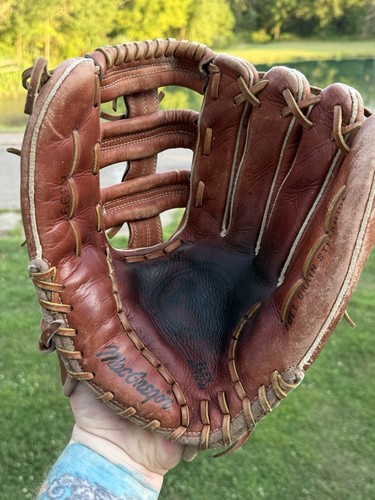 Guanto da baseball K3997 MacGregor lancio destrorso pieno fiore Steerhide 12,5-13 pollici - Foto 4 di 11