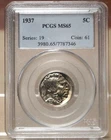 1937 BUFFALO NICKEL PCGS MS65 787346
