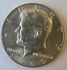 1965 Kennedy Half Dollar, 40% Silver, .1479 Ounces Of Silver, Lightly Circulated