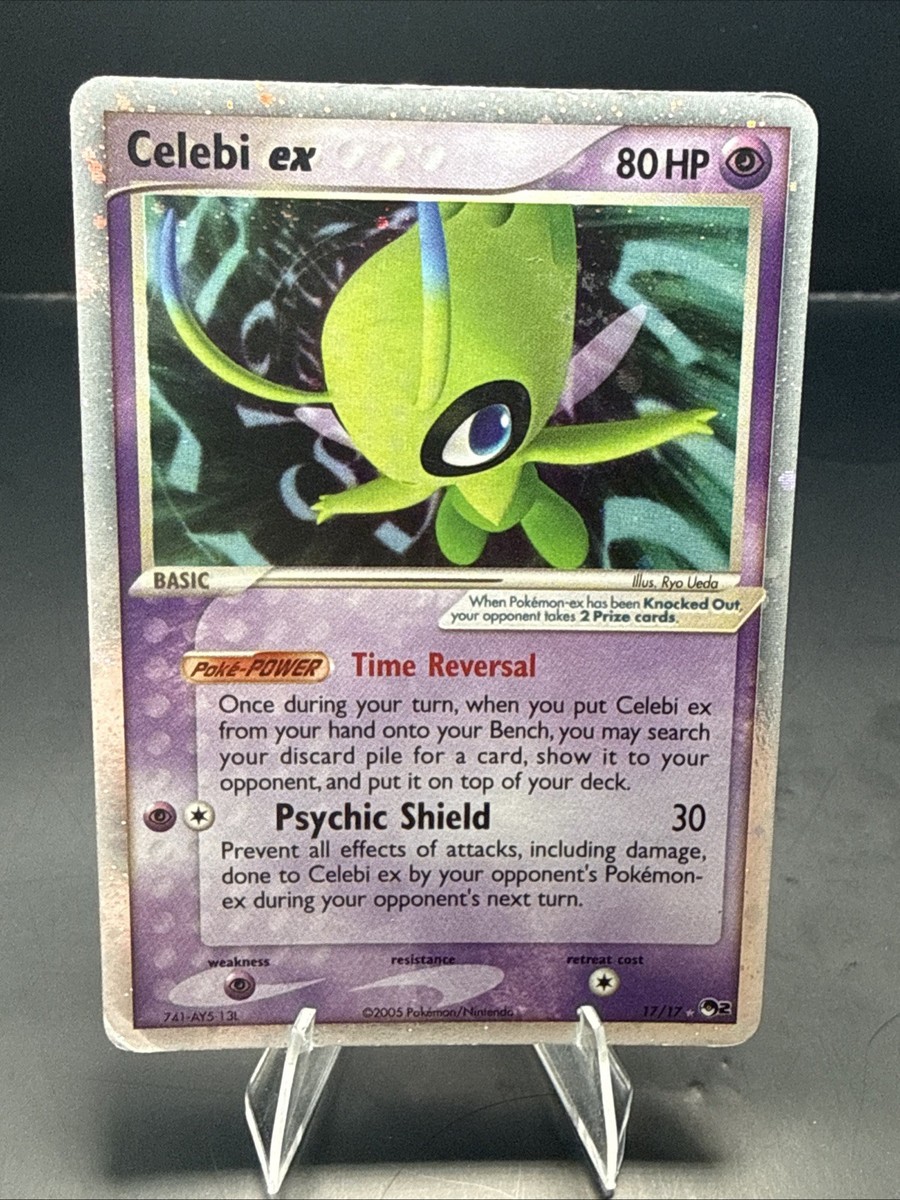 celebi ex pokemon card Celebi ex ULTRA RARE 17/17 Pokemon TCG Pop Series 2 Holo Foil Holographic HP