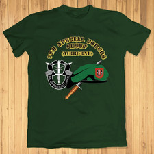 US Army Green Beret 7th SFG Airborne Dagger T-Shirt USA Size