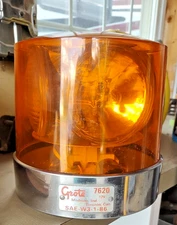 Vintage Grote 7620 Rotating Amber Light with 4 bulbs