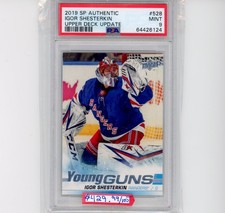 2019-20 SP Authentic - Upper Deck Update Young Guns Igor Shesterkin PSA 9