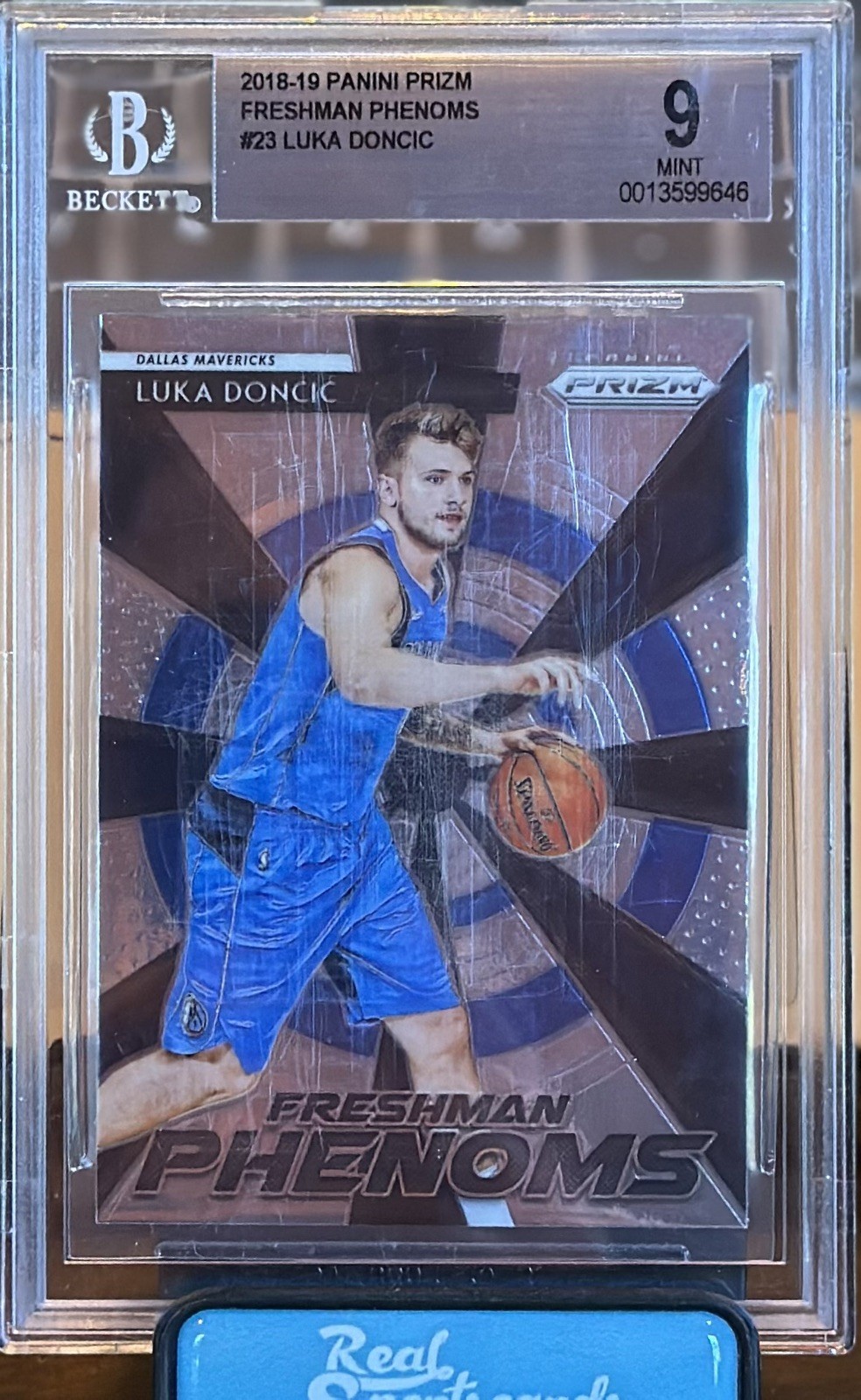 2018-19 Panini Prizm Freshman Phenoms #23 Luka Doncic BGS 9 RC Rookie Lakers