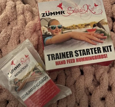 Zummr Hummingbird Hand Feed Trainer Starter Kit Rings Hat Clips + Extra Ring Set