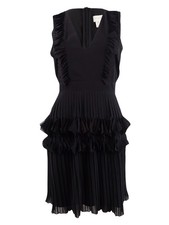 Foxiedox Women's Pleated Applique Dress