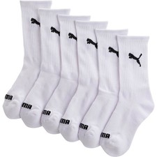 PUMA 6 Pack Crew Socks Youth Boys Size 5-6.5 Casual 898258-02
