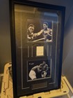 Muhammad Ali And Joe Frazier Autographed Cut Out And Framed With Full JSA Letter — photo 1