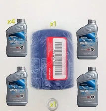 4QT Genuine Honda 0W-20 Full Synthetic Oil Change Kit w/A02 Filter and Washer  