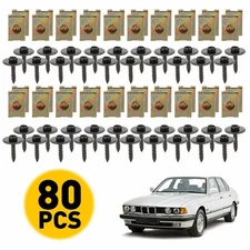 80 Body Car Fastener Panel Fender Kit Hex U-Nut Bolts Clips Screws Fixed For New