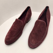 Munro Dress Loafers 10 Red Burgundy Suede Harrison Comfort Preppy Made In USA