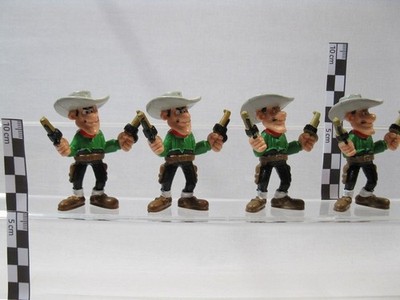 Lucky Luke  Schleich 1984:  4 Daltons in grün  gleiche Größe   60527
