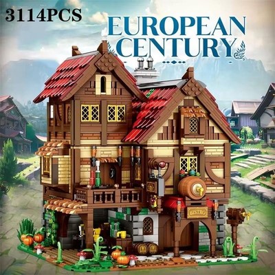 2868 Teile MOC Mittelalterliche Taverne Bausteine Ziegel kompatibel
