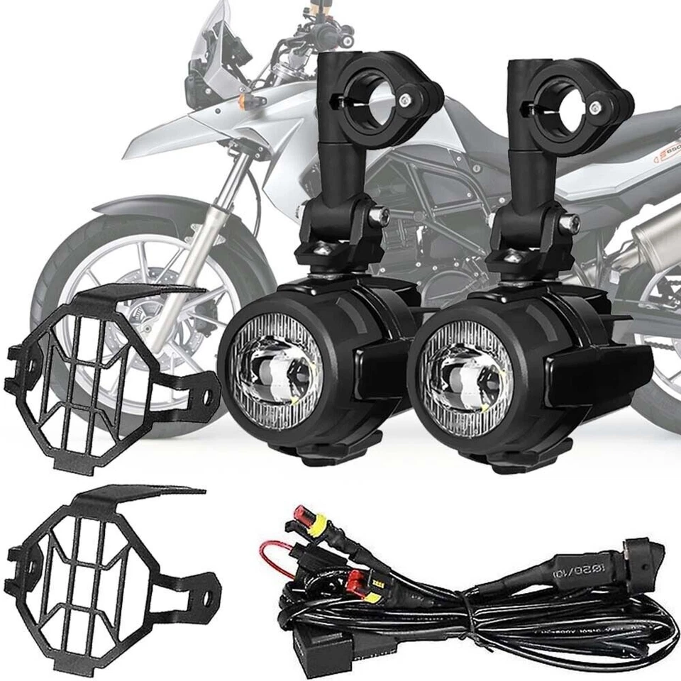 Fits Ducati 998 Diavel Hypermotard w/DRLs LED Auxiliary Fog Lights Driving Lamps - Image 4 of 4