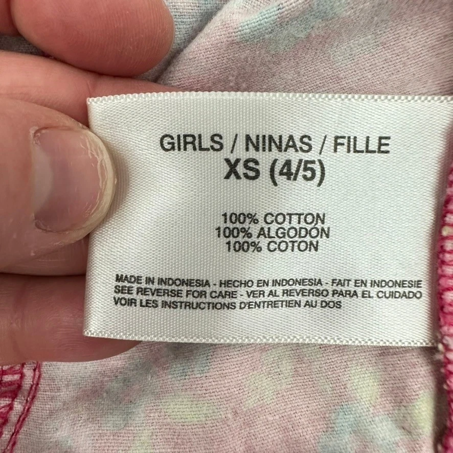 LEI Niñas Rosa Floral Bratz Recortado Denim Chaqueta Talla XS (4/5) Jean Trucker Abrigo Foto 4 de 4