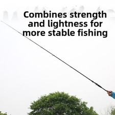 Canne à pêche télescopique portable légère en fibre de carbone avec dureté