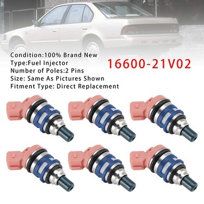 6Pcs Fuel Injector For Nissan Maxima J30 Laurel 88-94 3.0 24V 16600-21V02