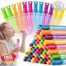 Jumlys Big Bubble Wands 36 Pack Bulk 6 Colors Party Favors Kids