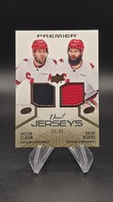 2024-25 Premier #PD-SB Slavin/Burns Dual Jerseys Patch /32/99 Hurricanes