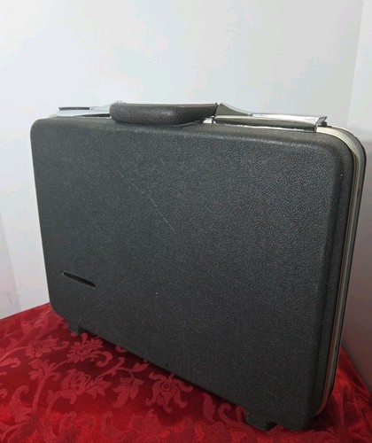 Vintage Briefcase Sears Travel Master Hardshell I ICombo Lock Dark Gray 18x14x4 