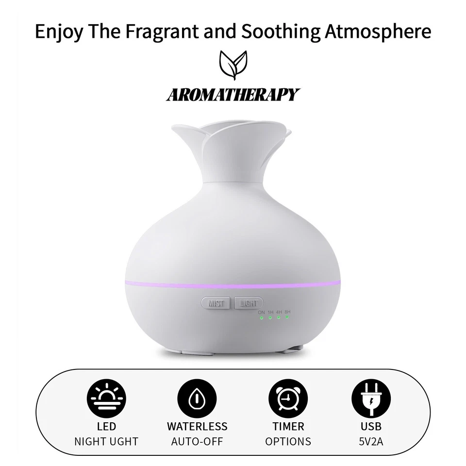 300ml 15 LED Colors Ultrasonic Aromatherapy Mist Diffusers Quiet Humidifier for - Image 4 of 4