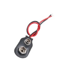 3 Pcs Faux Leather Shell 9V 9 Volt Battery Clip Connector