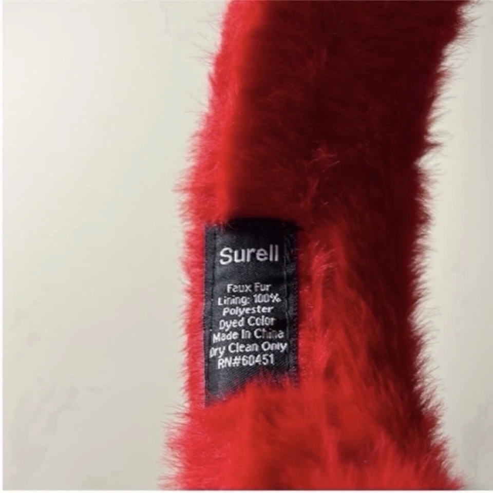 Diadema roja acolchada de piel sintética Surell talla única para mujer nueva sin etiquetas Foto 4 de 4