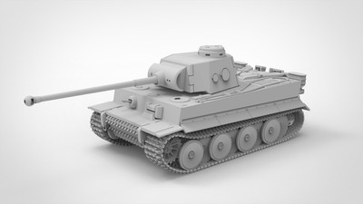 3D Printing 1/72 German Tiger H2 prototype (75mm L/70 gun test vehicle)Unpainted