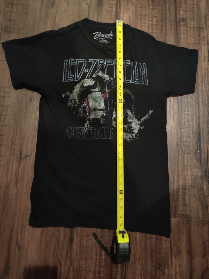 VTG Bravado Licensed Medium Led Zeppelin 1975 Tour Tee Shirt Faded Rock Band - Image 2 of 4
