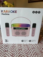 Portable Karaoke Machine For Adults  Kids, Bluetooth With Two Microphones