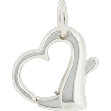 Sterling Silver Heart Strand Clasp Beading Jewelry