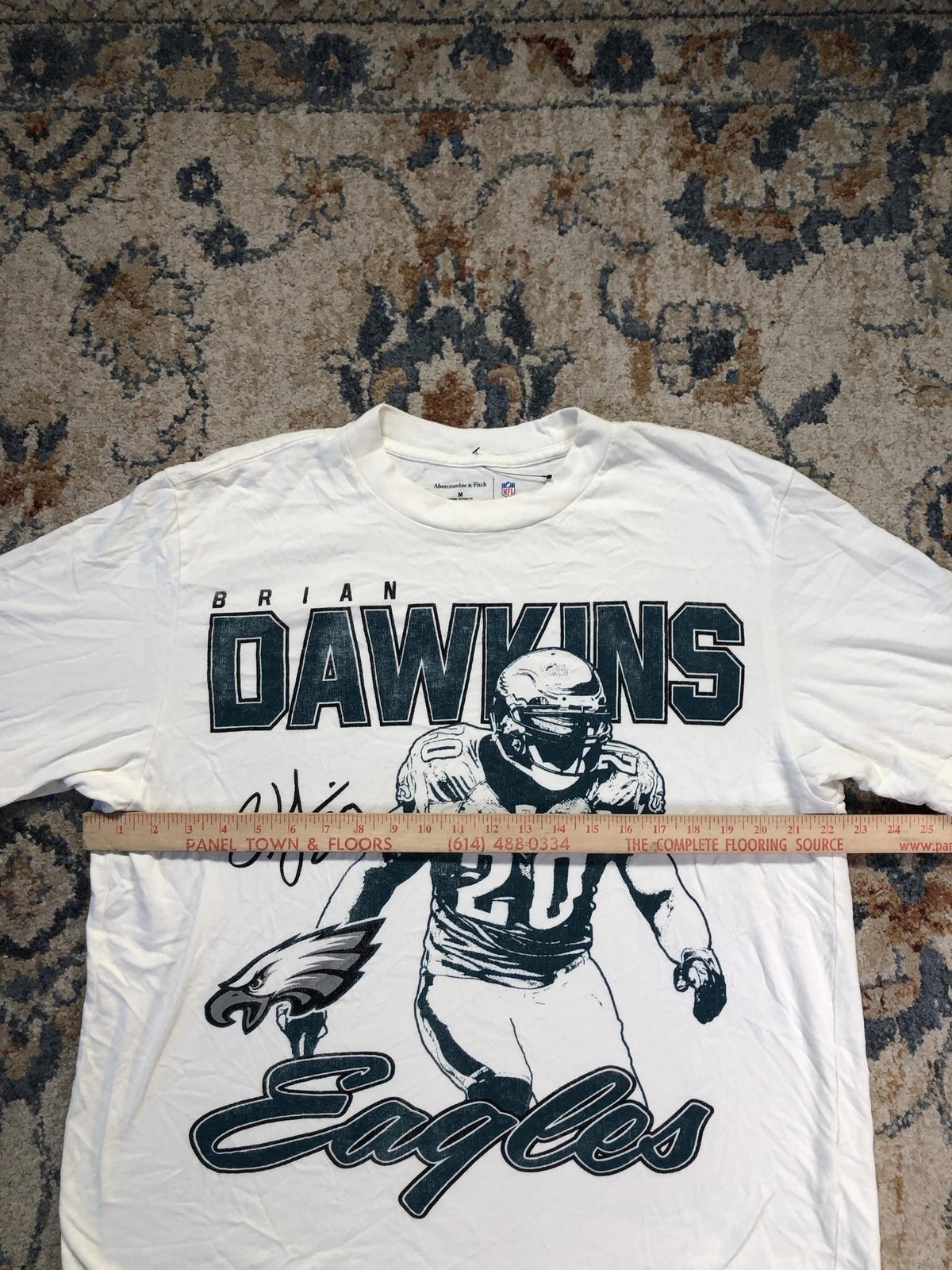 Philadelphia Eagles Shirt Mens Medium White NFL Football Abercrombie Dawkins