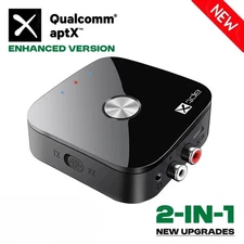 2 in 1 aptX Bluetooth Audio Transmitter Receiver 3.5MM AUX RCA Hifi Stereo Music