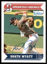 2013 Springfield Cardinals HEATH WYATT Signed Card autograph auto SEARCY, AR