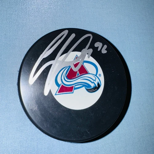 GABRIEL LANDESKOG AVALANCHE SIGNED / AUTOGRAPHED LOGO HOCKEY PUCK JSA COA NICE!!