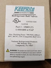 Keeprite 158BV(T)  Refrigeration Ball Valve With Tap
