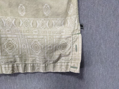 The North Face A5 Series Button Up Shirt Short Sleeve Large Tan Pattern Cotton - Picture 7 of 11