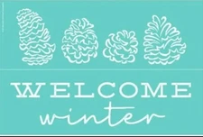 NEW “Winter Pinecones” Chalk Couture Chalk Transfer Stencil Size C Retired HTF