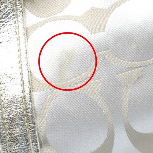 Borsa COACH Signature papavero raso faretto tote bag pelle beige x oro donna 13843 - Foto 14 di 20