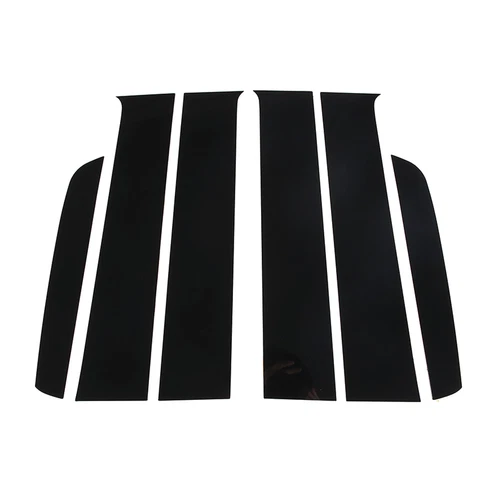 For Ford Ranger 2019-2023 6Pcs Glossy Black Window Door Pillar Posts Covers Trim - Picture 2 of 11