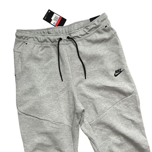 Nike Tech Slim Fit Taper Leg Drawstring Men's Jogger Pants Gray Sweatpants Sz L