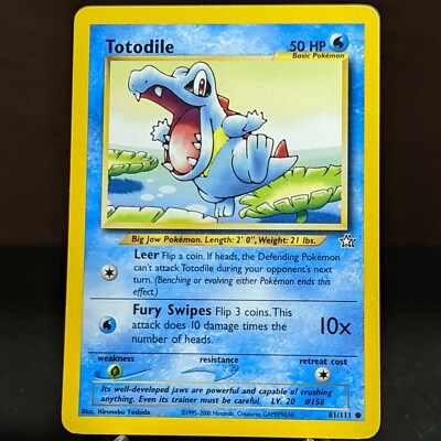 Totodile 81/111 LP Neo Genesis Unlimited Pokemon TCG 2000 WotC Vintage Set Card