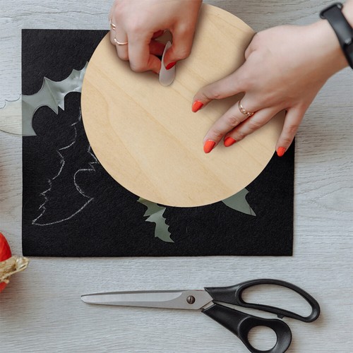 3 Pcs DIY Round Wooden Board Unfinished Circles Disc Ornament Slices - Picture 3 of 12