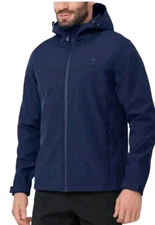 CAMEL CROWN Men's Softshell Jacket Fleece Lined Waterproof Windproof Size LG