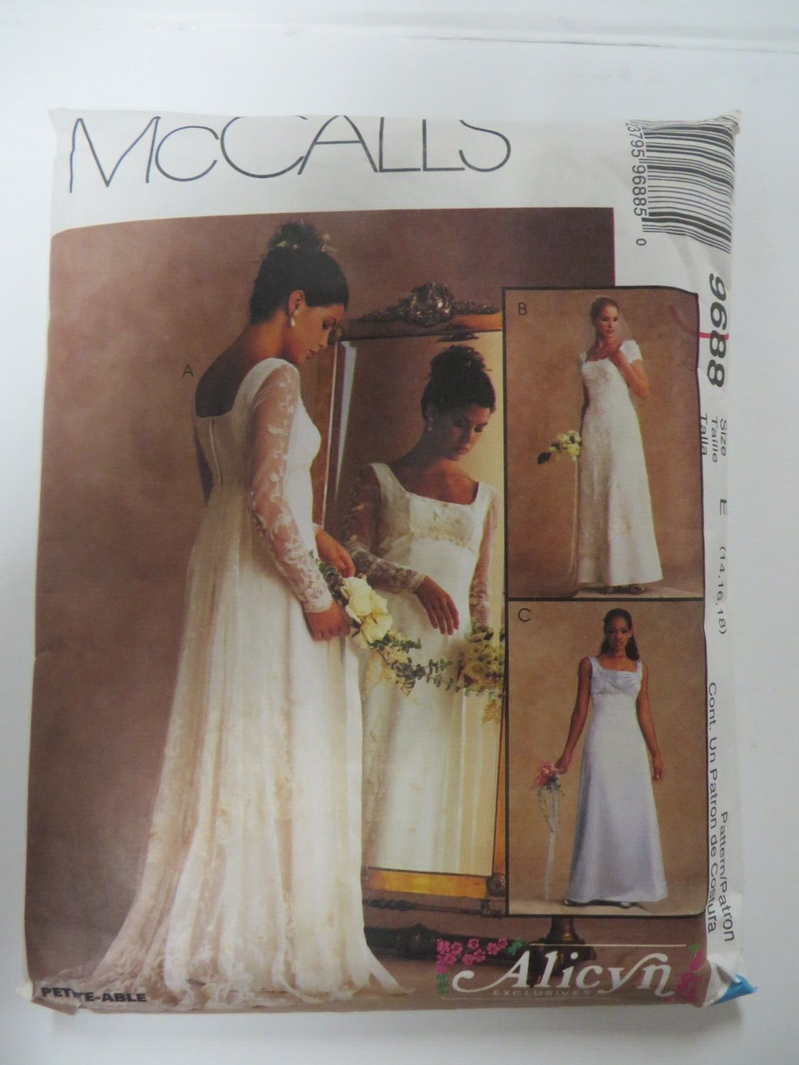 Vtg McCall's 9688 EMPIRE WAIST WEDDING GOWN DRESS BRIDAL Vtg McCall's 9688 EMPIRE WAIST WEDDING GOWN DRESS BRIDAL