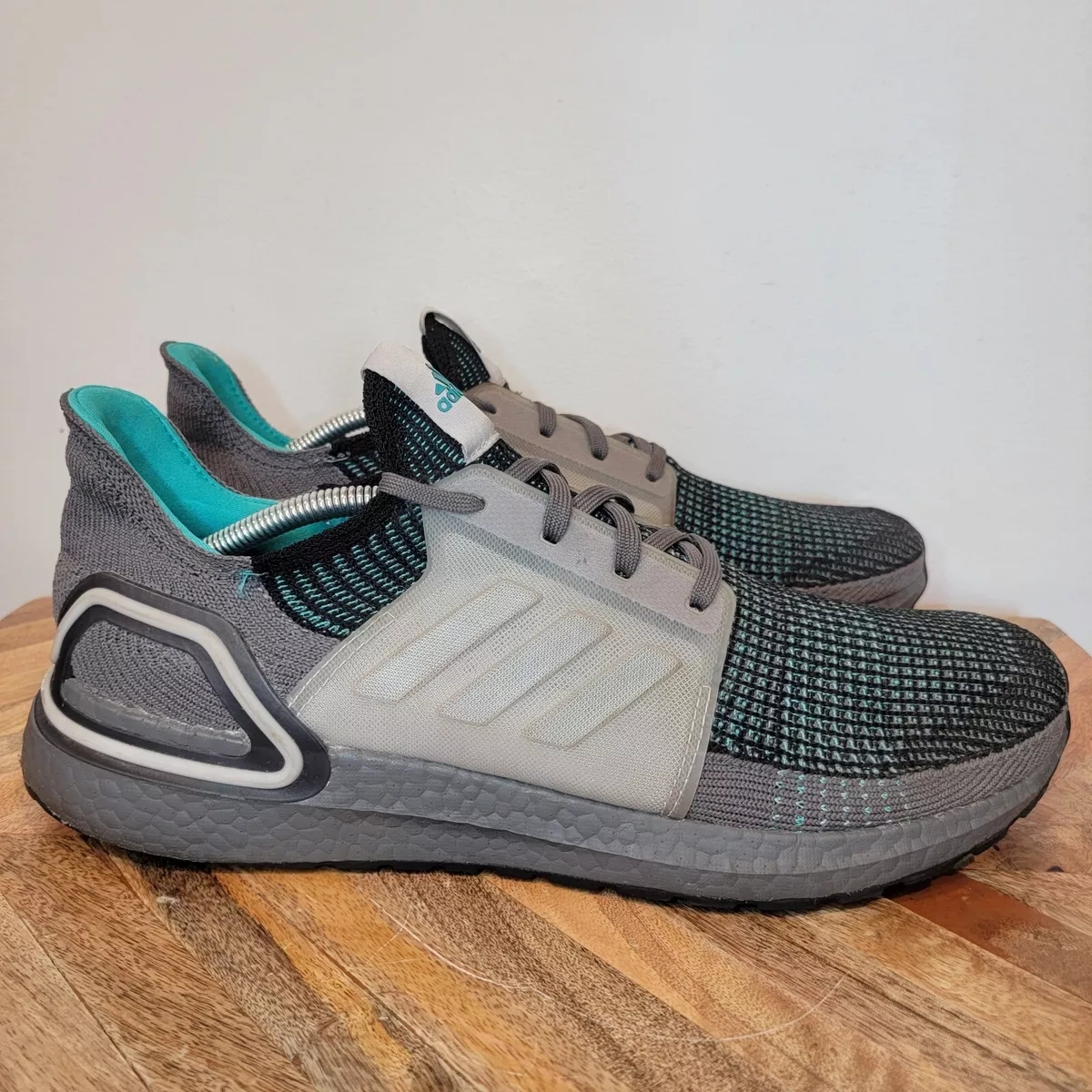 Adidas Ultraboost 19 EF1339 Running Shoes Men Size 13 Gray Teal Used