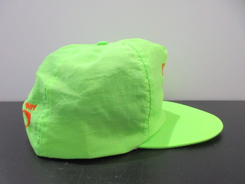 VINTAGE Newport Hat Cap Snap Back Green Orange Cigarette Neon Logo Mens 90s - Picture 4 of 8