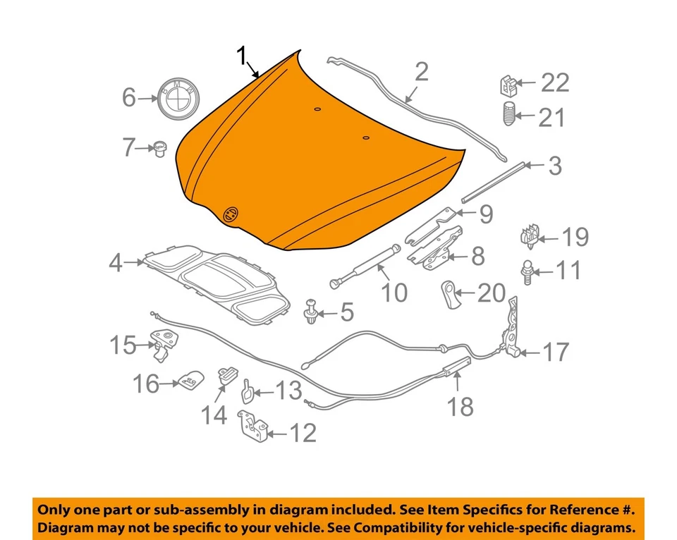 Capó usado se adapta a: BMW 535I Grado A 2008 Foto 3 de 4
